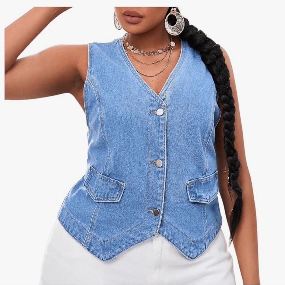 Amazon Women's Blue Denim Tank Top